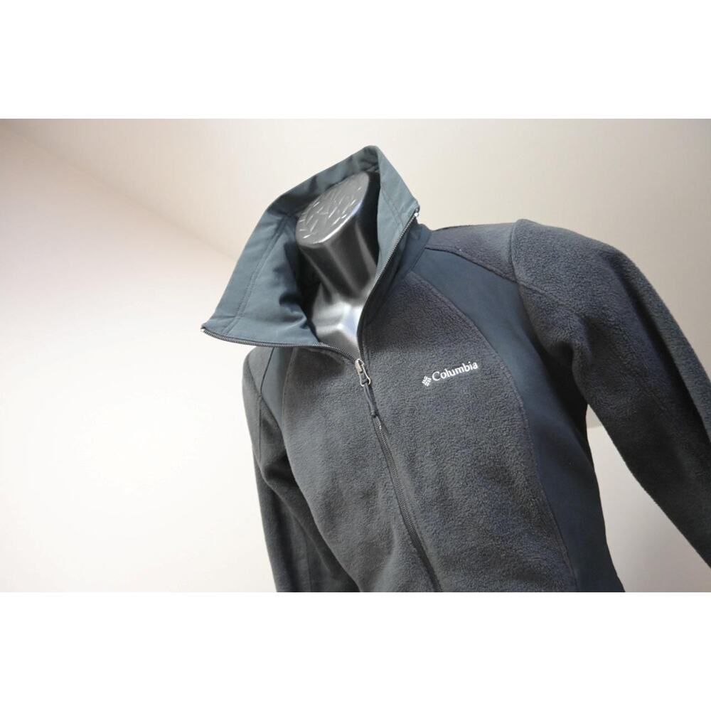 Columbia Fleece Full Zip Jacket Winter Black Long Sleeve Womens Sz Medium‎